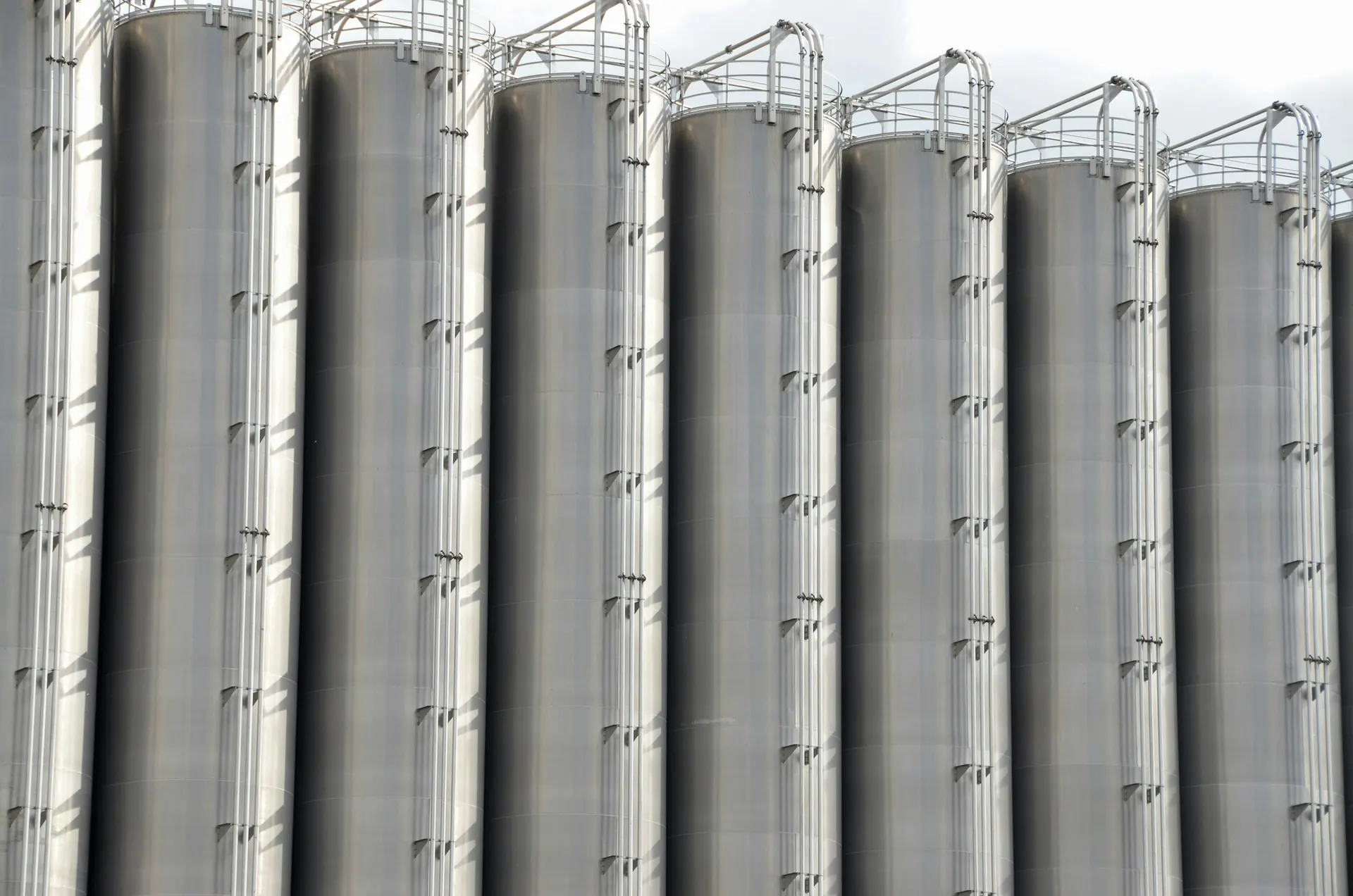 Stainless-steel mixing tanks (illustrative)